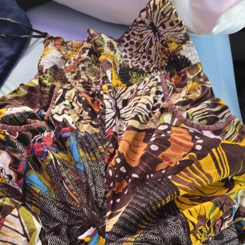 Colorful Butterfly Print Dress